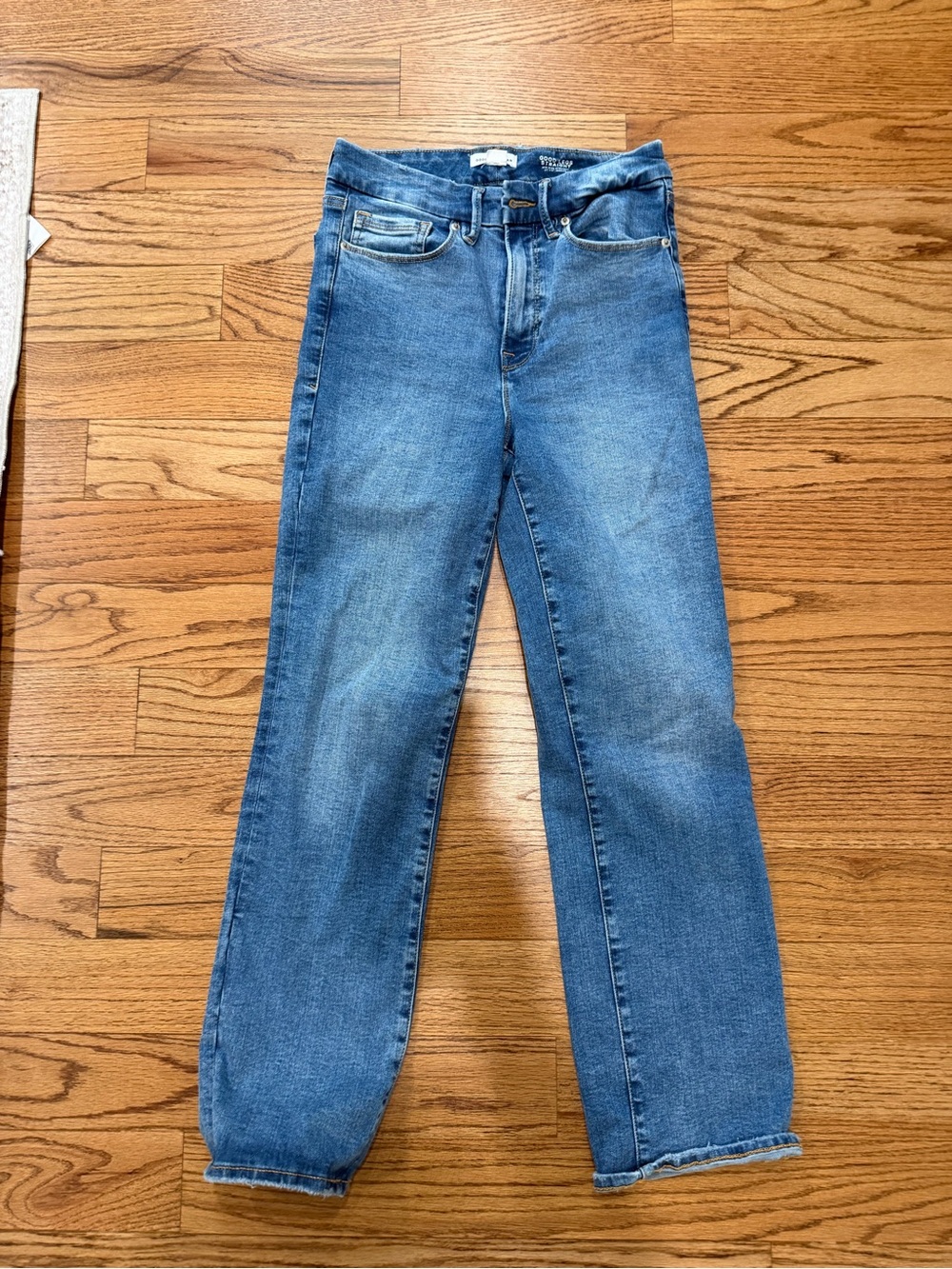 Good American Medium Blue Straight Jeans - Womens